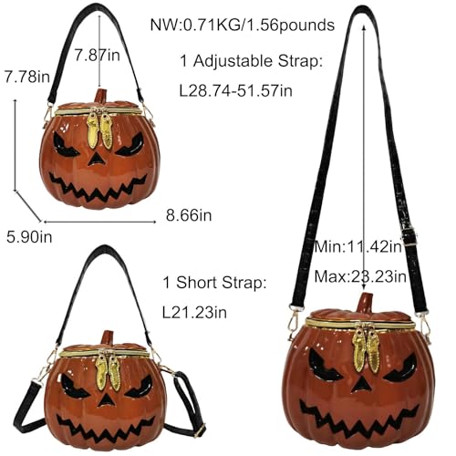 PVC Pumpkin-Shaped Crossbody Shoulder Bag