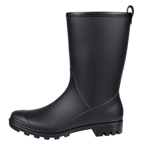 Women's Mid Calf Waterproof Rain Boots