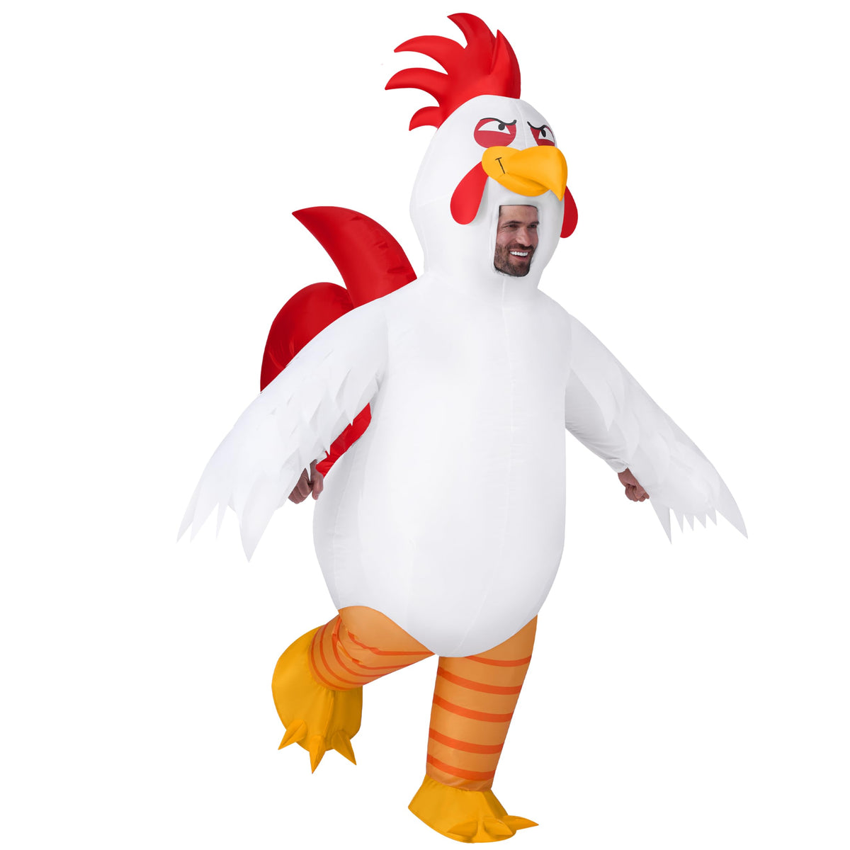 Spooktacular Creations Inflatable Chicken Costumes for Adults, Blow Up Rooster Costumes for Halloween Animal Cosplay Parties