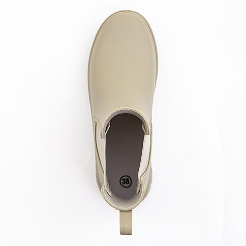 Women's Short Rain Boots Waterproof Chelsea Rain Boots For