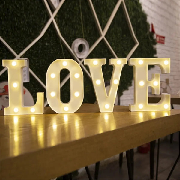 Number Letter Lamp Luminous Alphabet LED Light for Home Wedding Birthday Christmas Party Decoration
