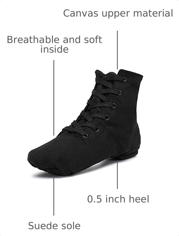 Canvas Jazz Dance Boots Ballet Dancing Sneakers for Adult Men Women
