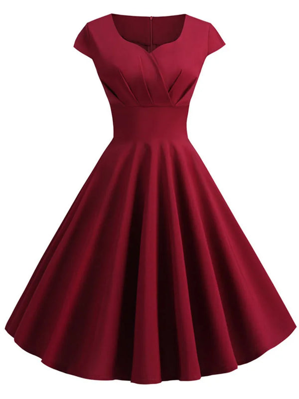 Vintage Swing Dress - 1950s Rockabilly Pin-Up Style