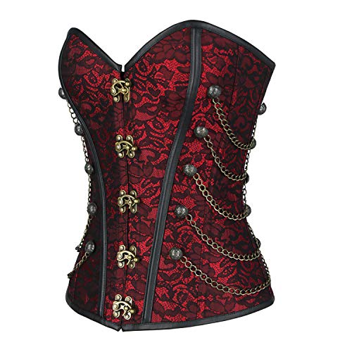 Gothic Corset Bustier with Chain Detail Secondary image