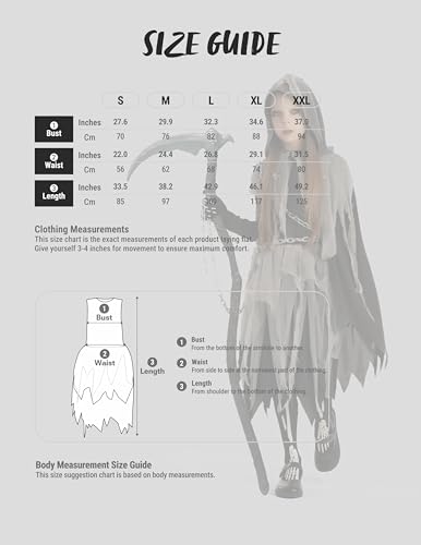 Spooktacular Creations Girl Grim Reaper Costume with Gloves and Tights Glow in the Dark, Scary Halloween Costume