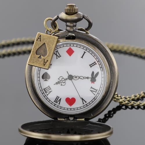 Nostalgia Movie-Theme Alloy Quartz Pocket Watch with Necklace Chain