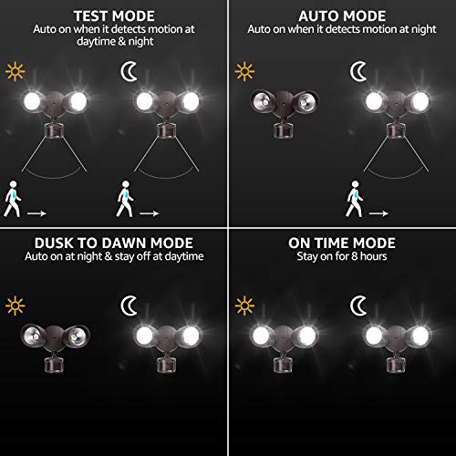 Dusk-to-Dawn Motion Sensor LED Flood Light