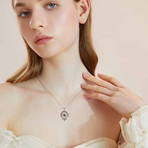 Sterling Silver Pentagram Necklace with Birthstone Tetragrammaton Secondary image