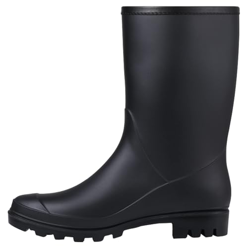 Mid Calf Rain Boots Waterproof Shoes