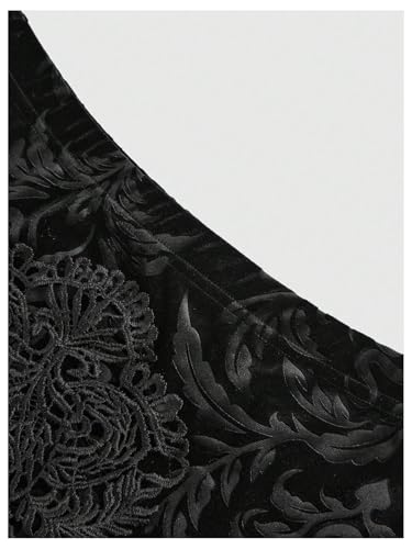 Verdusa Women's Goth Gothic Lace Fishtail Skirts Ruffle Vampire Bodycon Long Skirt