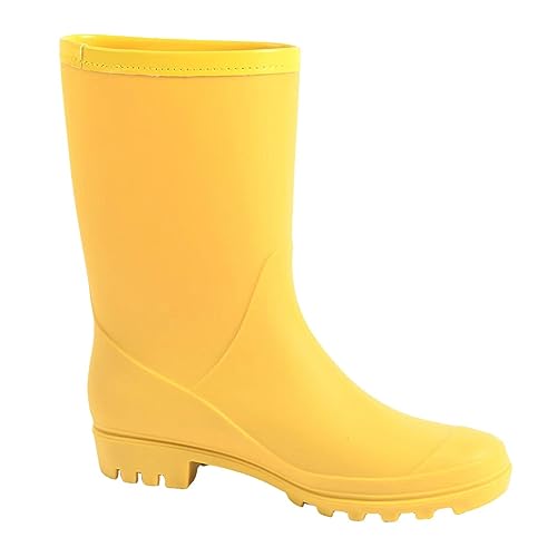Women's Mid Calf Rain Boots Waterproof Fashion Shoes