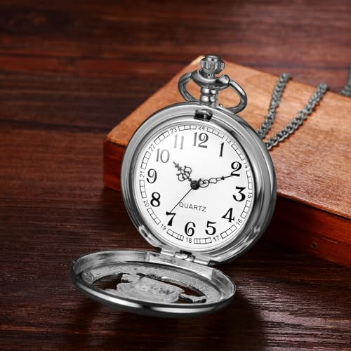 Women's Pocket Watch Skeleton Owl Pocket Watches Pendant Necklace Rhin