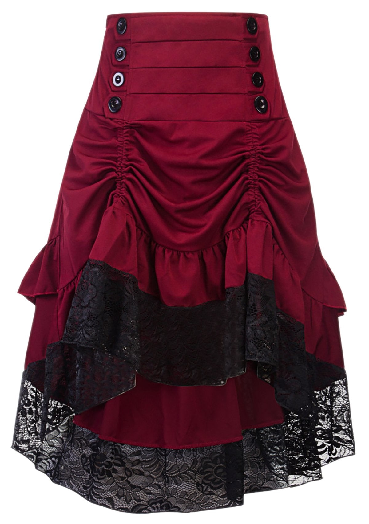 Alivila.Y Fashion Womens Gothic Steampunk Skirt Asymmetrical High Low Dress