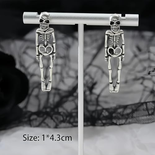 Halloween Earrings Skeleton Skull Dangle BOO Ghost Witch Tassel Terror Knife Earrings