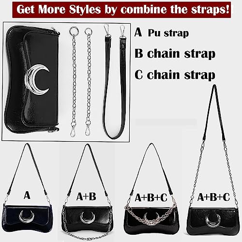 Multi-Ways Crescent 2000s Y2k Shoulder Bag