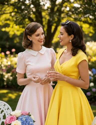 Bbonlinedress Women Short 1950s Retro Vintage Cocktail Party Swing Dresses