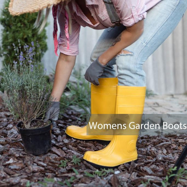 Women's Rain Boots Waterproof Mid Calf Rubber Boots For
