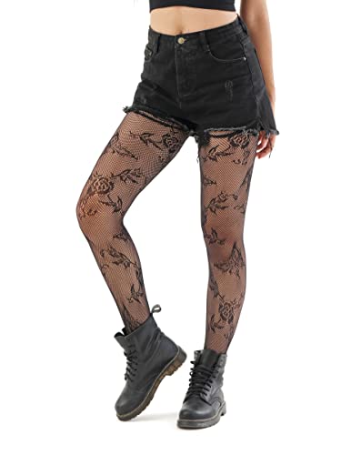 High Waist Fishnet Suspender Stockings