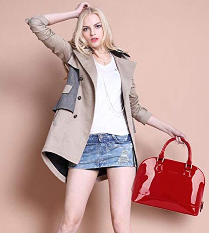 Patent Leather Dome Satchel Purse