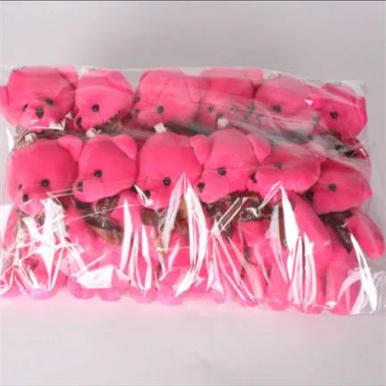Mini Teddy Bear Keychains - Set of 12 Adorable Plush Bears