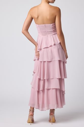Lulus Jovie Tiered Women's Formal Midi Dress | Tiered Elegant Gown, Fall Wedding Guest & Formal Evening Midi Dress, Classy Engagement Party & Evening Party Attire