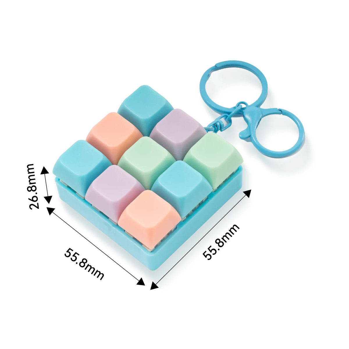 9-Key Mini Keyboard Fidget Keychain