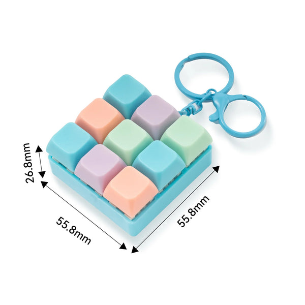 9-Key Mini Keyboard Fidget Keychain