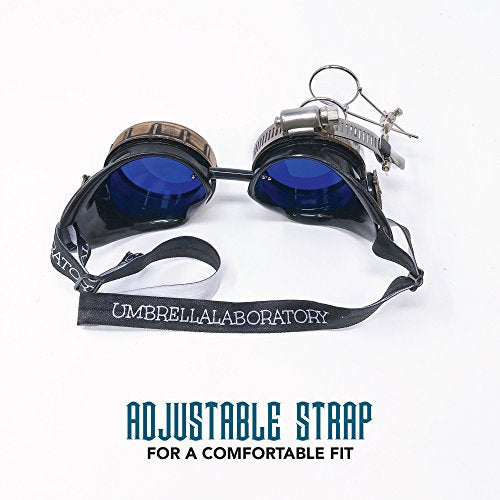 Victorian Steampunk Goggles with Compass & Ocular Loupe
