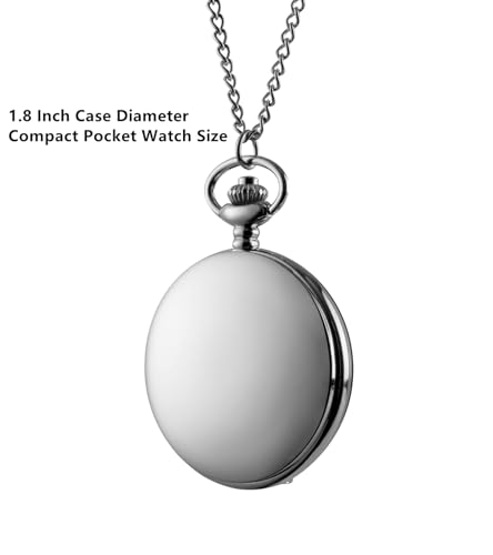 I-MART Smooth Vintage Pocket Watch with Chain