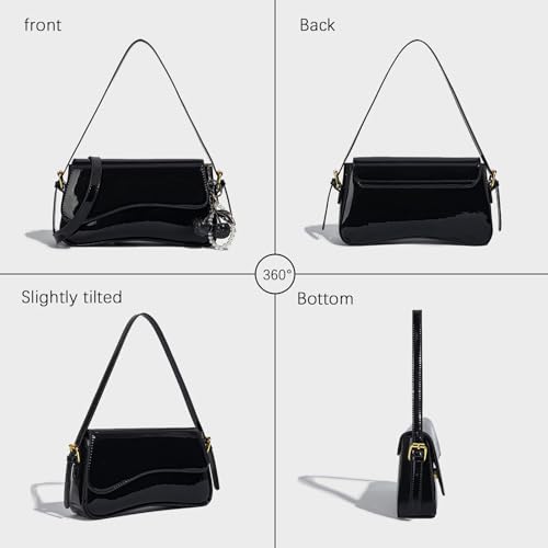 Purse for Women — Hobo Crossbody/Shoulder Bag with Cherry Pendant, Classic Retro Y2K, Detachable Straps
