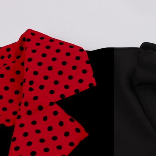 1950s Retro Polka Dot & Stripe Swing Cocktail Dress