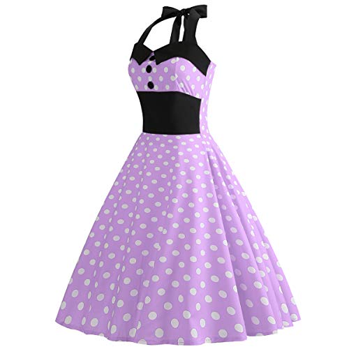 Floral Vintage Swing Dress - Halter Neck - 1950s Rockabilly Pin-Up Style Secondary image