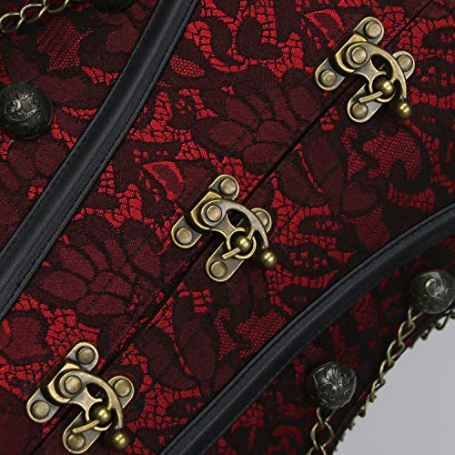 Gothic Corset Bustier with Chain Detail