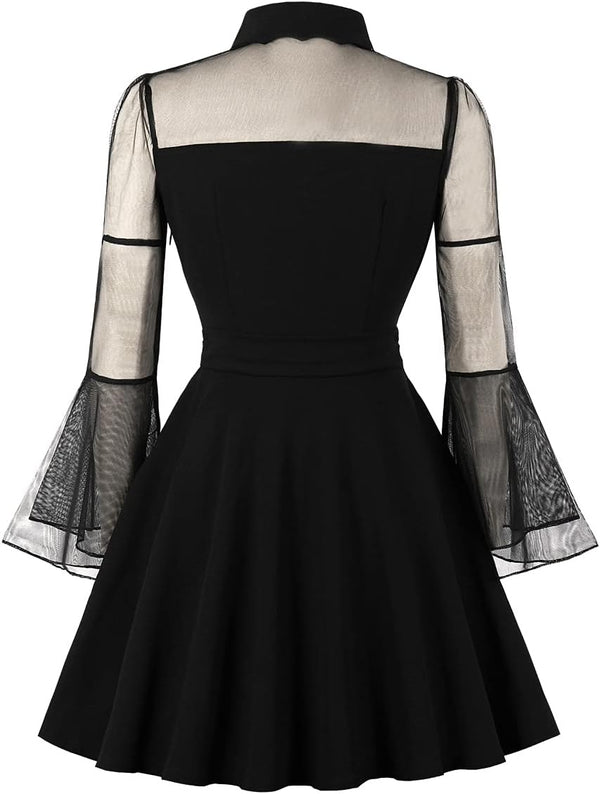 Women's Vintage Polka Dot 1950s Audrey Retro Rockabilly Prom Dress 50's 60's A-Line Cocktail Party Swing Dress