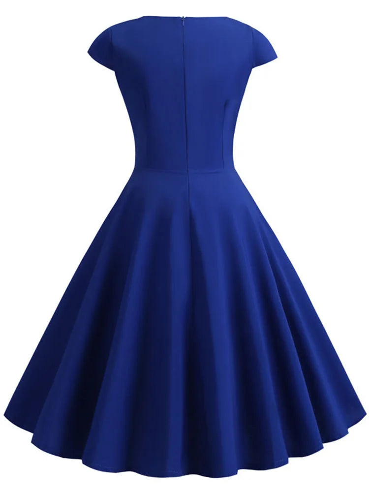 Vintage Swing Dress - 1950s Rockabilly Pin-Up Style