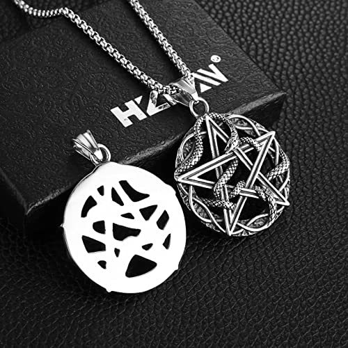 Gothic Snake Pendant - Serpent Ritual Necklace