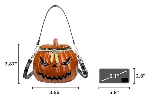 PVC Pumpkin-Shaped Crossbody Shoulder Bag