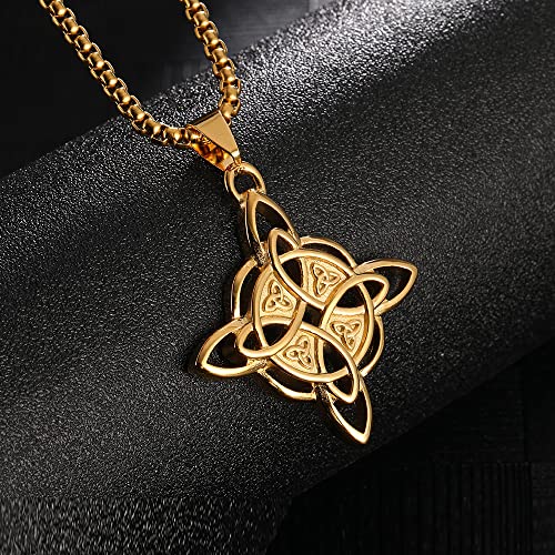 Celtic Witch Knot Necklace - Trinity Symbol