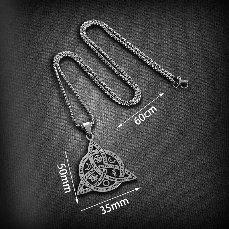 Celtic Witch Knot Necklace - Trinity Symbol