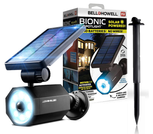 Bell+howell Bionic Spotlight Motion Solar Spot LED Light, for Garden, Lawn as Seen on tv