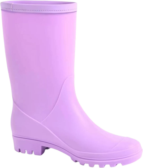 Women's Mid Calf Rain Boots Waterproof Fashion Shoes