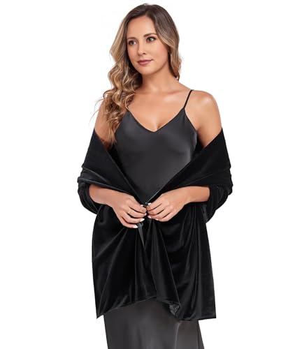 Velvet Shawl and Wraps for Evening Dresses