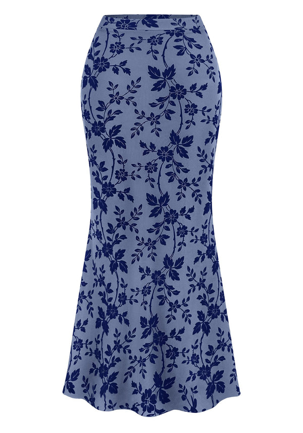 BTFBM Womens Floral Mesh Maxi Skirts
