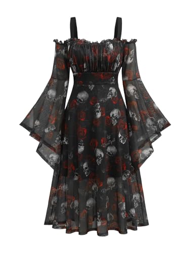Rosegal Plus Size Women Renaissance Witch Costumes Dress