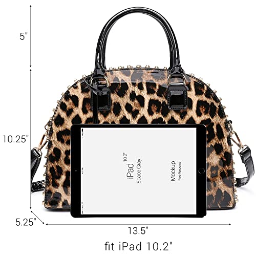 Dasein Patent Leather Dome Satchel — Structured Work Tote with Long Strap