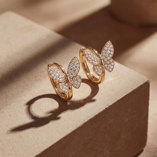 Cubic Zirconia Huggie Earrings 14k Gold Plated Tiny Earrings Small Huggie Hoop Earrings Simple Lightweight Hoops Gift for Women