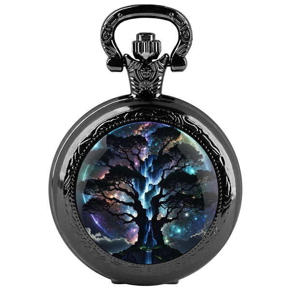 Classic Glass Dome Unisex Arabic Numerals Dial Quartz Pocket Watch Wom