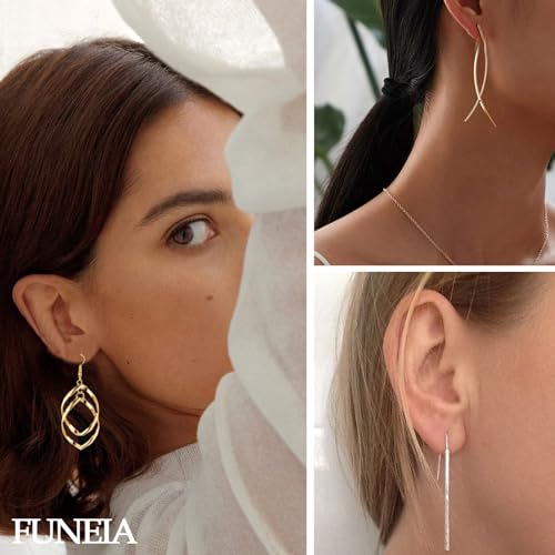 6 Pairs Drop Dangle Earrings for Women Threader Earring Set