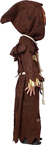 Spooktacular Creations Scary Scarecrow Costume for Kids, Halloween Costume for Boys w/Pumpkin Head, Pumpkin Outfit for Boys