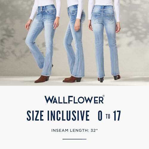 Wallflower Women's Sassy Bootcut High Rise Insta Soft Juniors Jeans